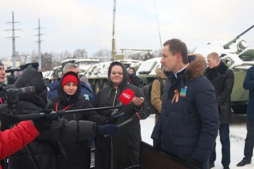 Волков Дмитрий Владимирович, ВРИО главы городского округа Красногорск дает интервью журналистам